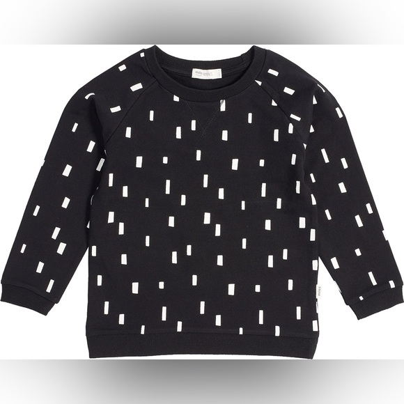 Miles Baby Other - NWT Miles Basic Play Block Print on Black Crew Neck Sweater - Baby Sz 3M